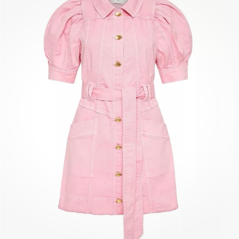 Aje pink denim puff sleeve dress Size Size AU 8/UK8